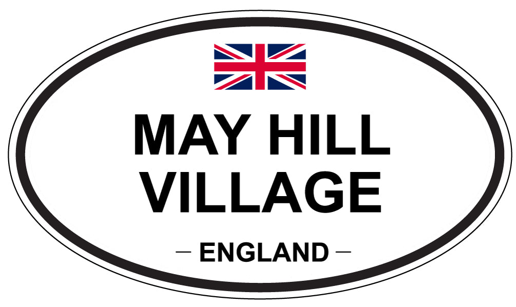MAY HILL VILLAGE, ENGLAND - Oval Sticker