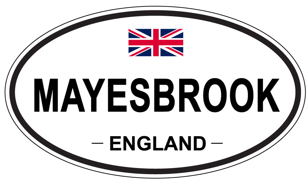 MAYESBROOK, ENGLAND - Oval Sticker