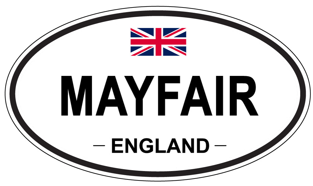 MAYFAIR, ENGLAND - Oval Sticker