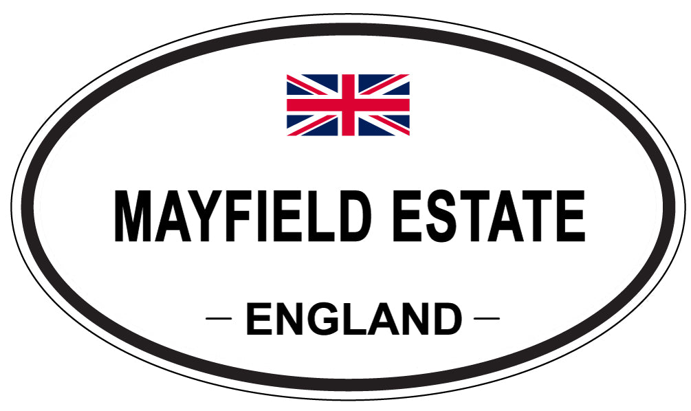 MAYFIELD ESTATE, England - Oval Magnet