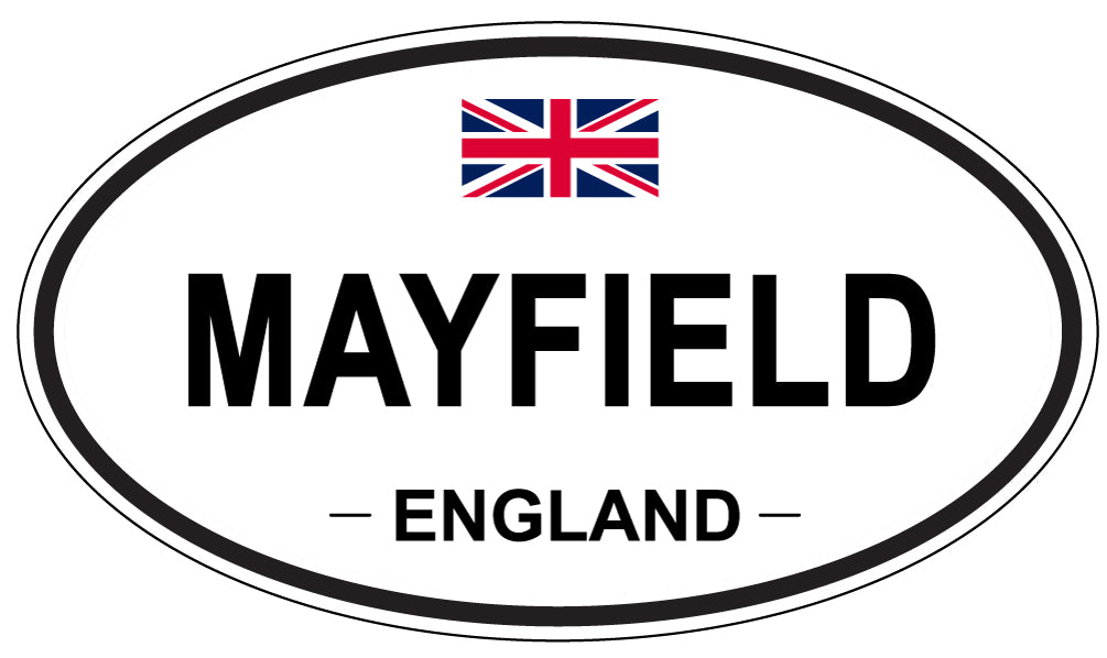 MAYFIELD, ENGLAND - Oval Sticker