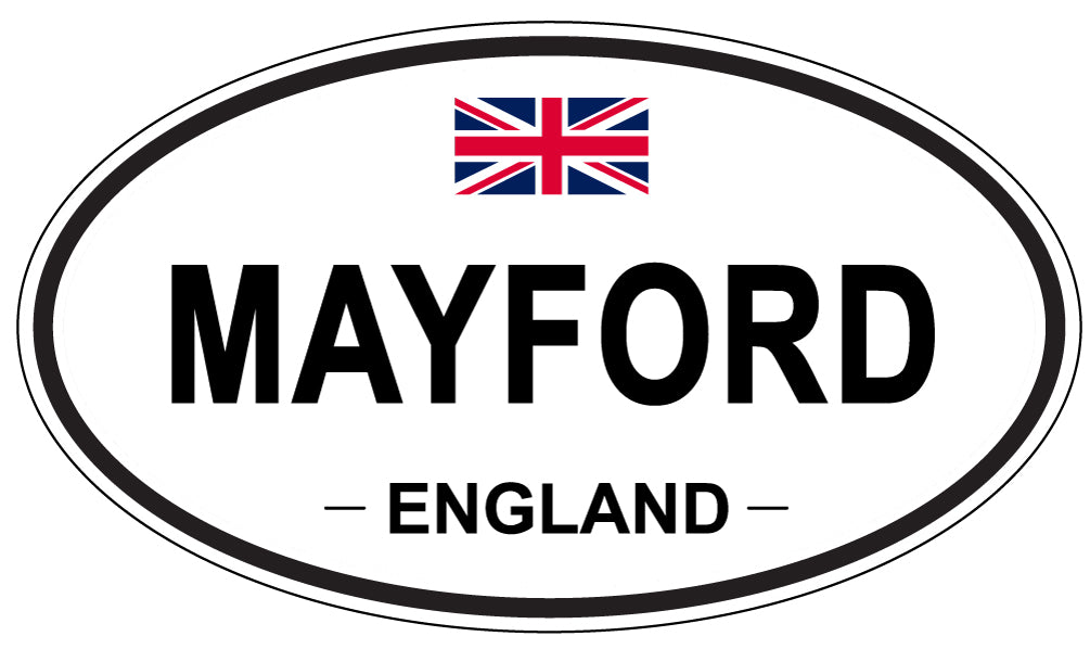 MAYFORD, ENGLAND - Oval Sticker