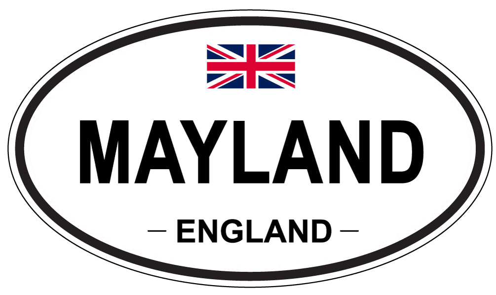 MAYLAND, ENGLAND - Oval Sticker
