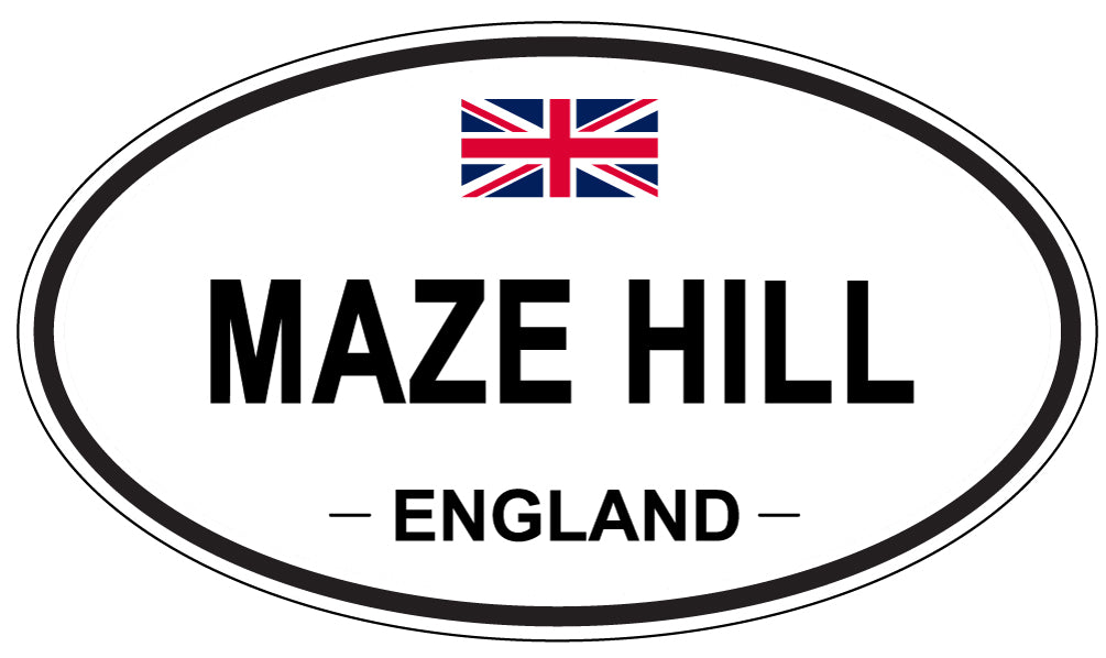 MAZE HILL, ENGLAND - Oval Sticker