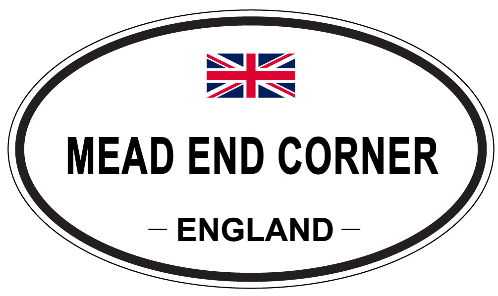MEAD END CORNER, ENGLAND - Oval Sticker