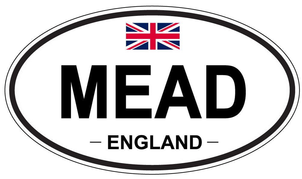 MEAD, ENGLAND - Oval Sticker