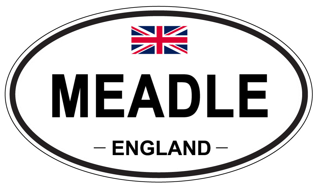 MEADLE, ENGLAND - Oval Sticker