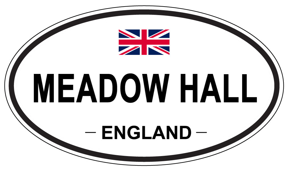 MEADOW HALL, ENGLAND - Oval Sticker