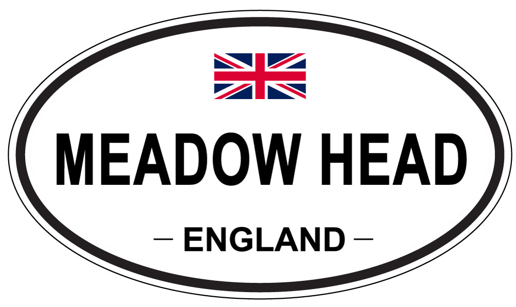MEADOW HEAD, ENGLAND - Oval Sticker