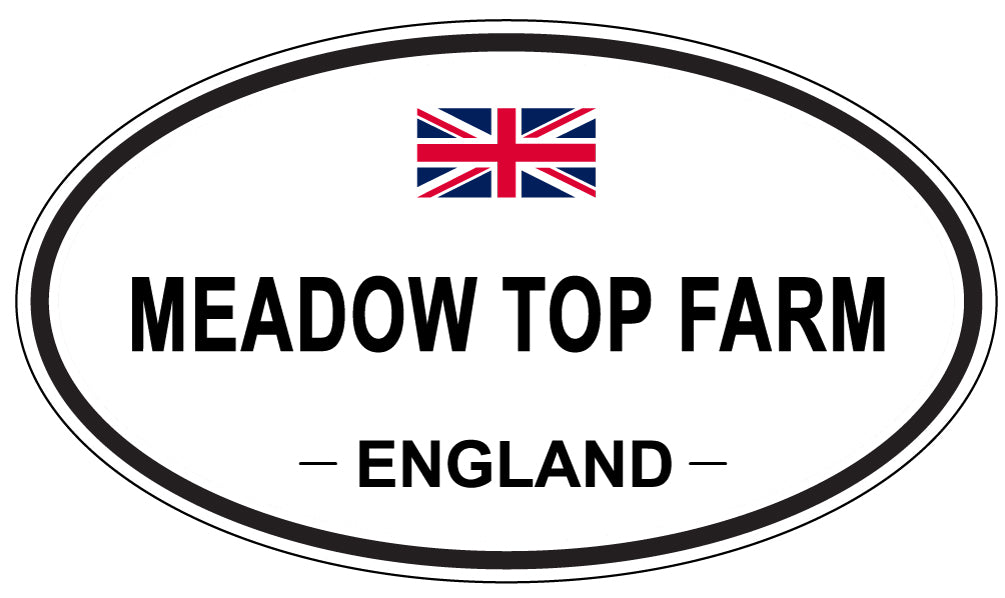 MEADOW TOP FARM, ENGLAND - Oval Sticker