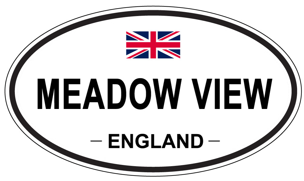 MEADOW VIEW, ENGLAND - Oval Sticker