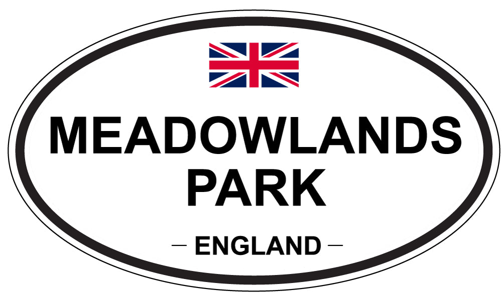 MEADOWLANDS PARK, ENGLAND - Oval Sticker