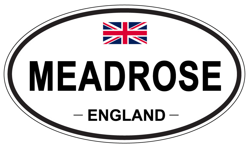 MEADROSE, ENGLAND - Oval Sticker