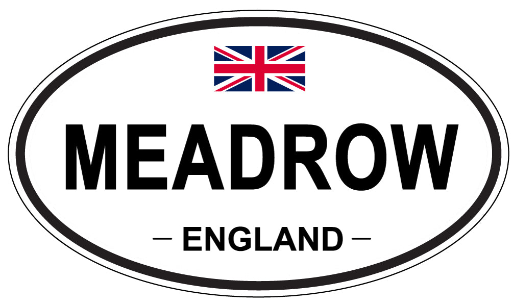 MEADROW, ENGLAND - Oval Sticker