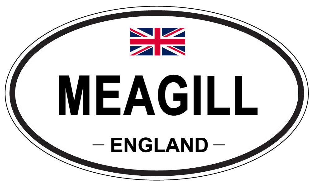 MEAGILL, England - Oval Magnet