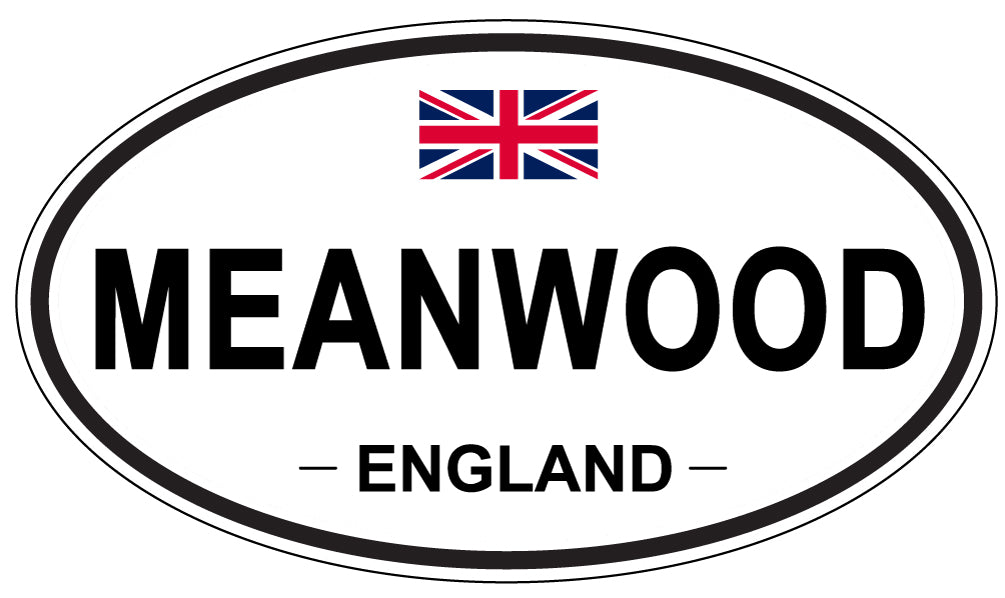 MEANWOOD, ENGLAND - Oval Sticker