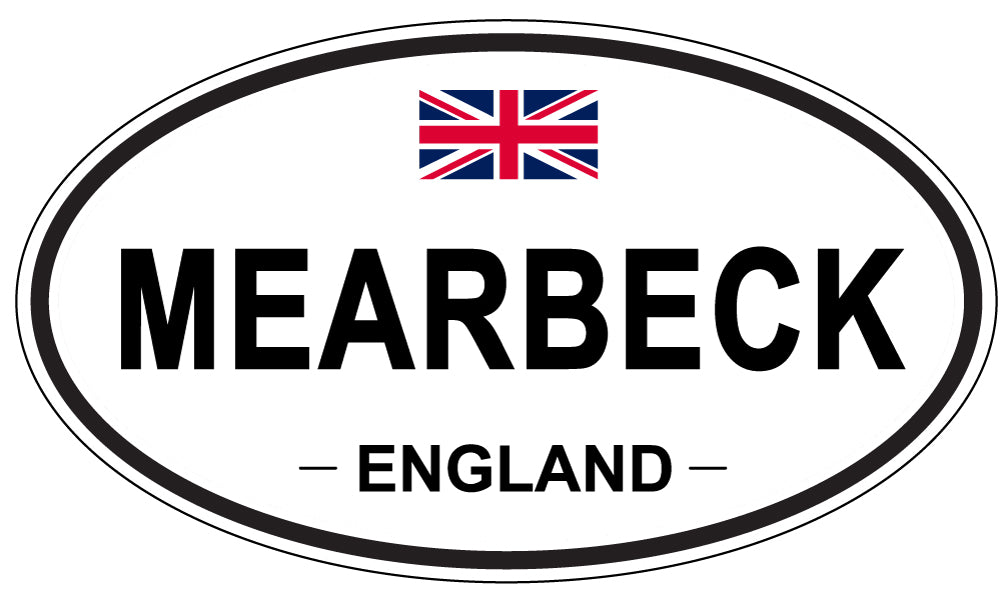 MEARBECK, ENGLAND - Oval Sticker