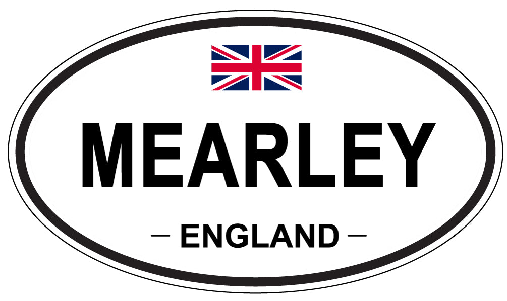 MEARLEY, ENGLAND - Oval Sticker