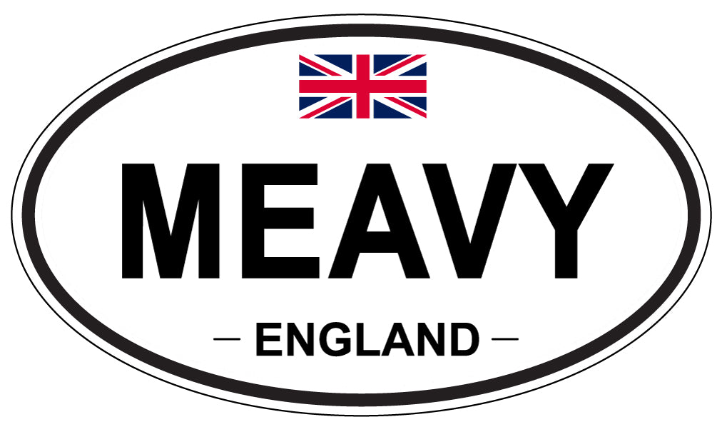 MEAVY, ENGLAND - Oval Sticker