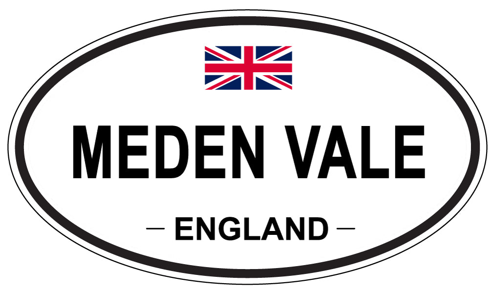 MEDEN VALE, ENGLAND - Oval Sticker