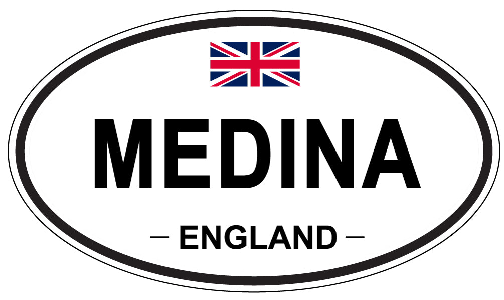 MEDINA, England - Oval Magnet