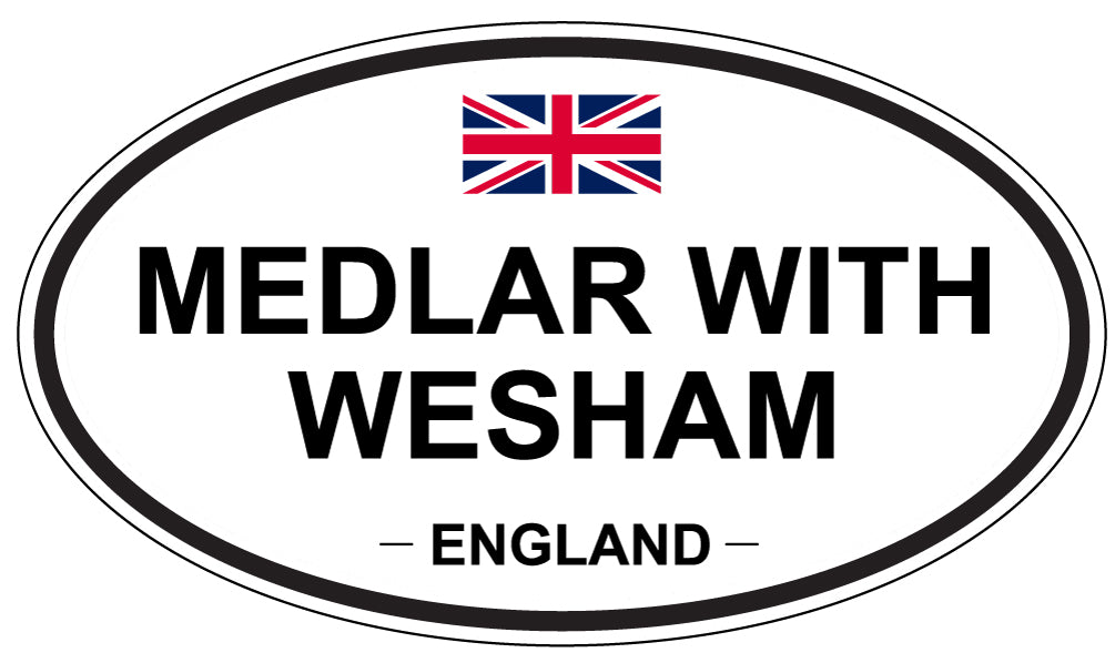 MEDLAR WITH WESHAM, England - Oval Magnet