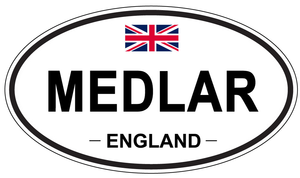 MEDLAR, ENGLAND - Oval Sticker