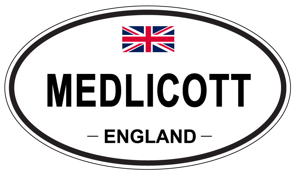 MEDLICOTT, ENGLAND - Oval Sticker