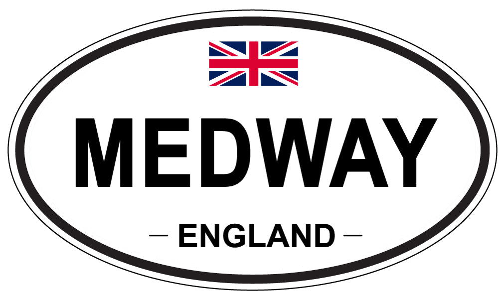 MEDWAY, ENGLAND - Oval Sticker