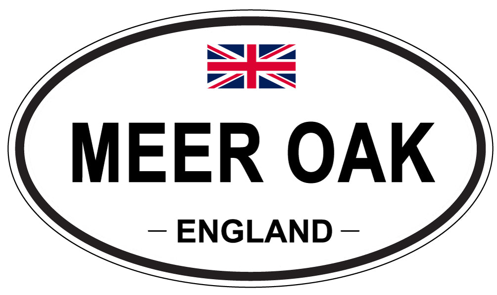 MEER OAK, ENGLAND - Oval Sticker
