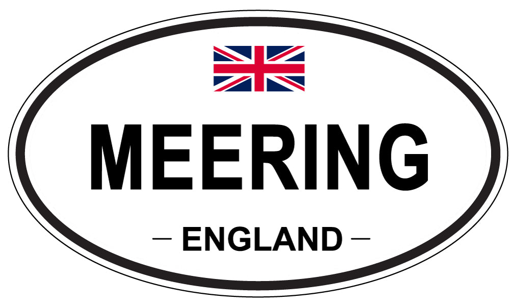 MEERING, ENGLAND - Oval Sticker