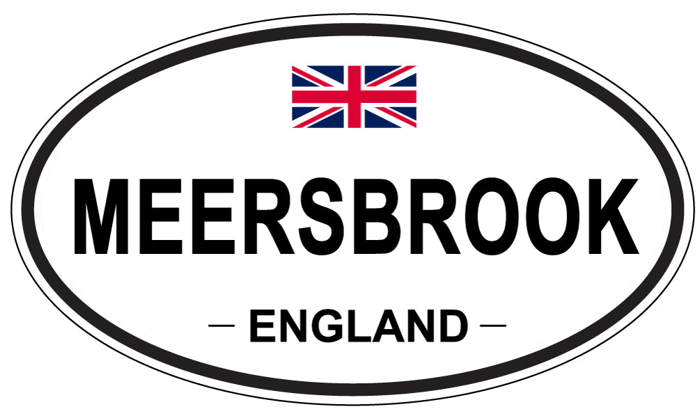MEERSBROOK, ENGLAND - Oval Sticker