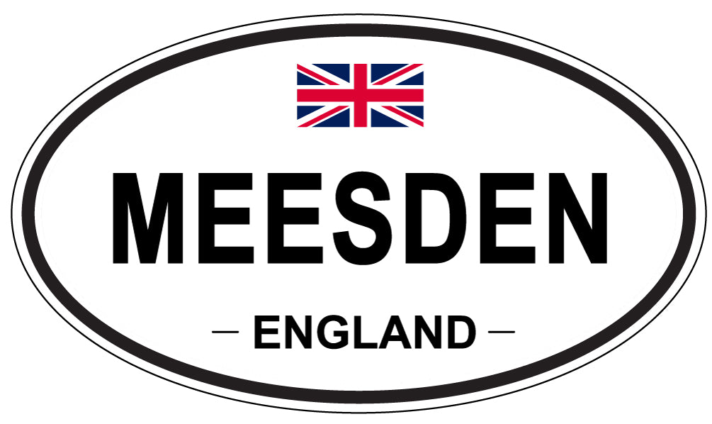 MEESDEN, ENGLAND - Oval Sticker