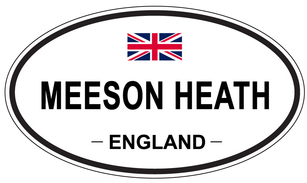MEESON HEATH, ENGLAND - Oval Sticker