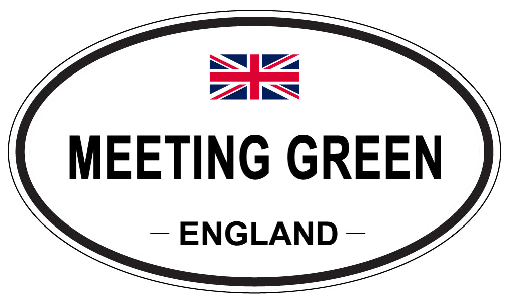 MEETING GREEN, England - Oval Magnet