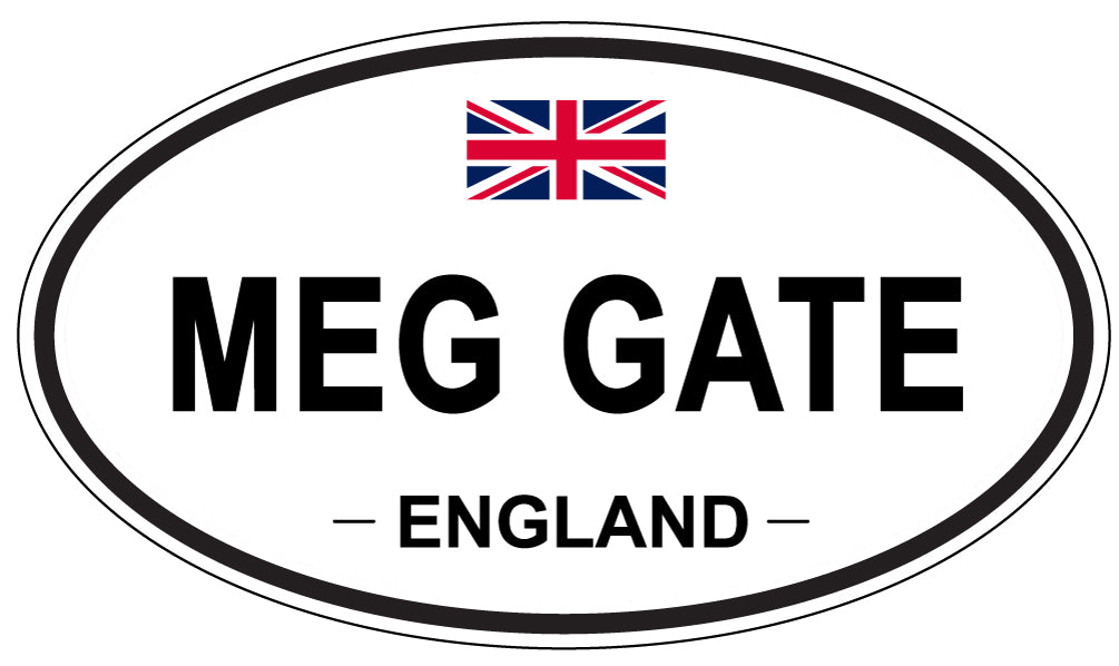 MEG GATE, England - Oval Magnet