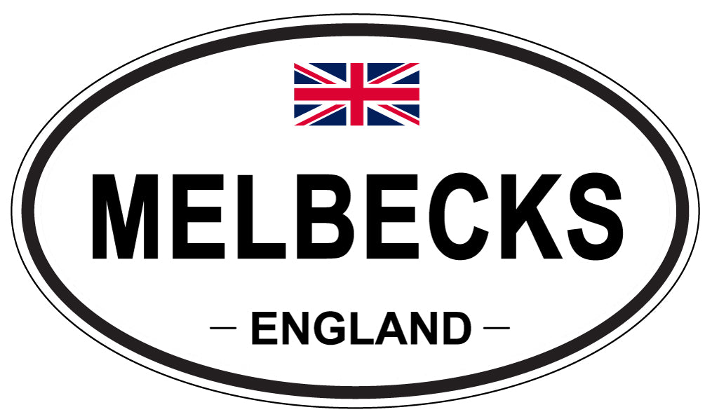 MELBECKS, ENGLAND - Oval Sticker