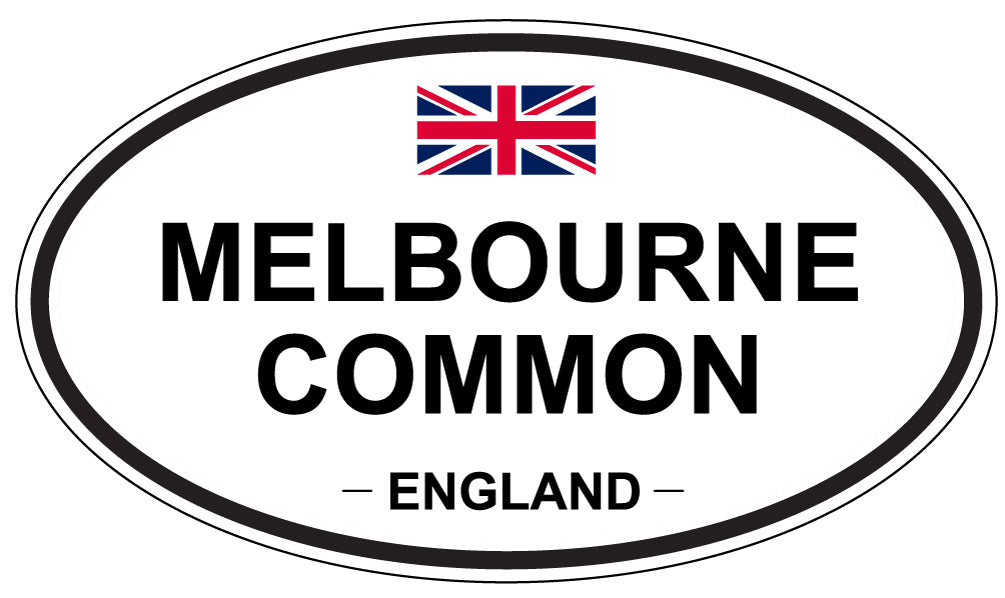 MELBOURNE COMMON, ENGLAND - Oval Sticker