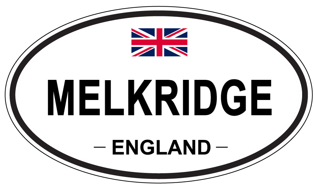 MELKRIDGE, ENGLAND - Oval Sticker