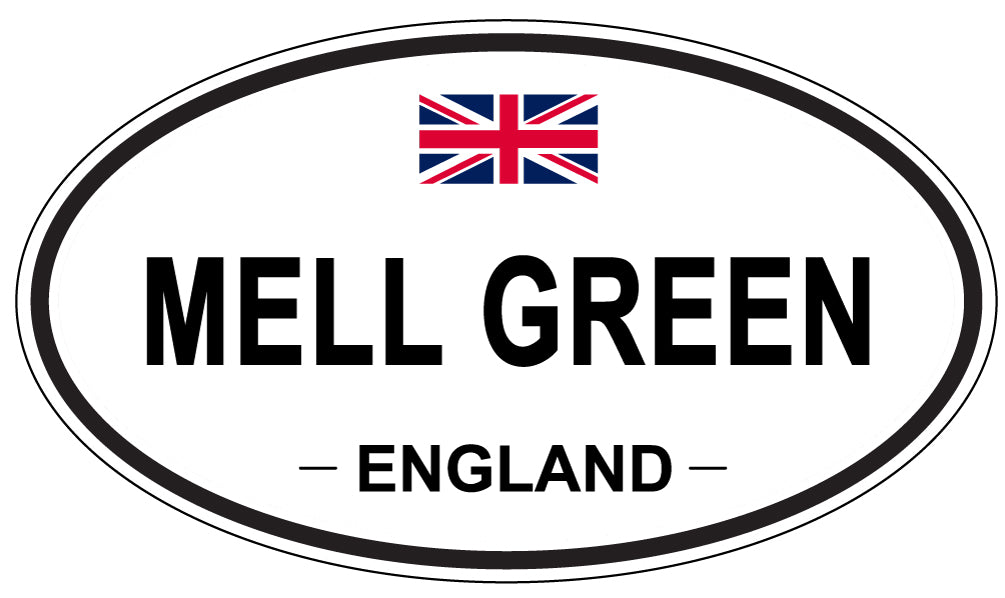 MELL GREEN, ENGLAND - Oval Sticker