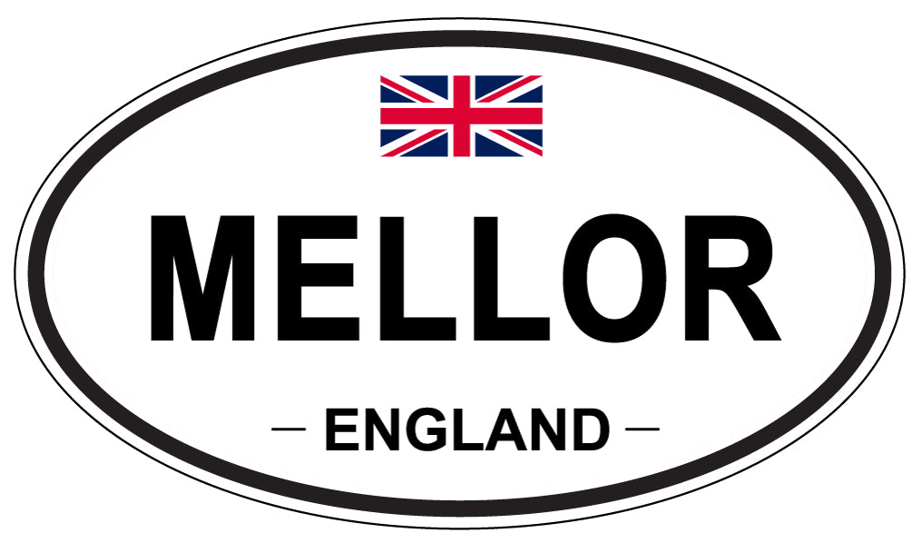 MELLOR, ENGLAND - Oval Sticker