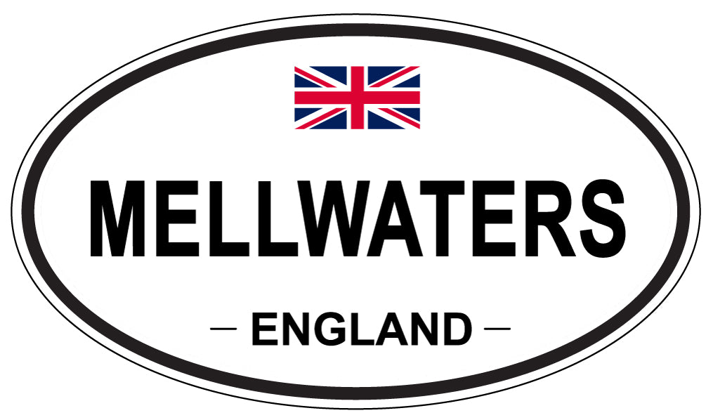 MELLWATERS, ENGLAND - Oval Sticker