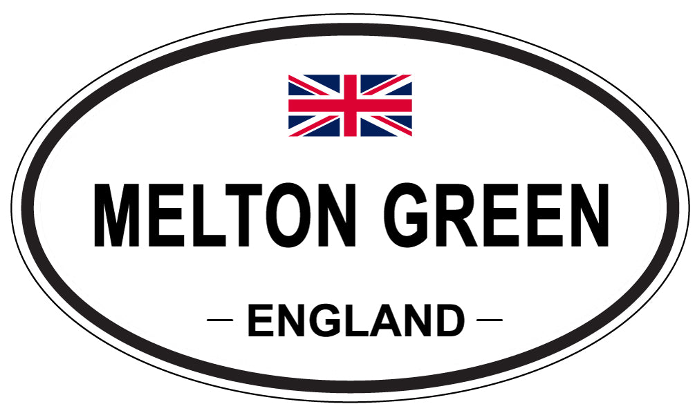 MELTON GREEN, ENGLAND - Oval Sticker