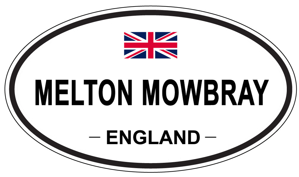 MELTON MOWBRAY, ENGLAND - Oval Sticker