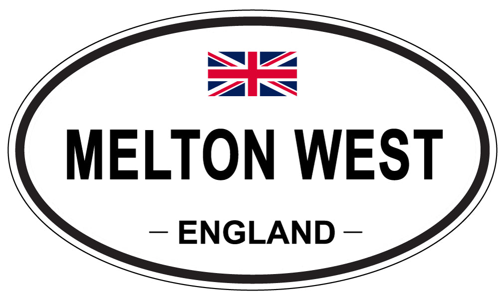 MELTON WEST, ENGLAND - Oval Sticker