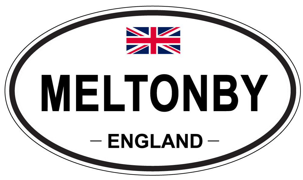 MELTONBY, ENGLAND - Oval Sticker