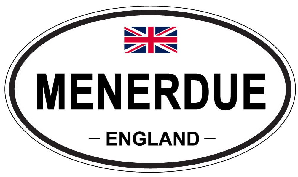 MENERDUE, England - Oval Magnet