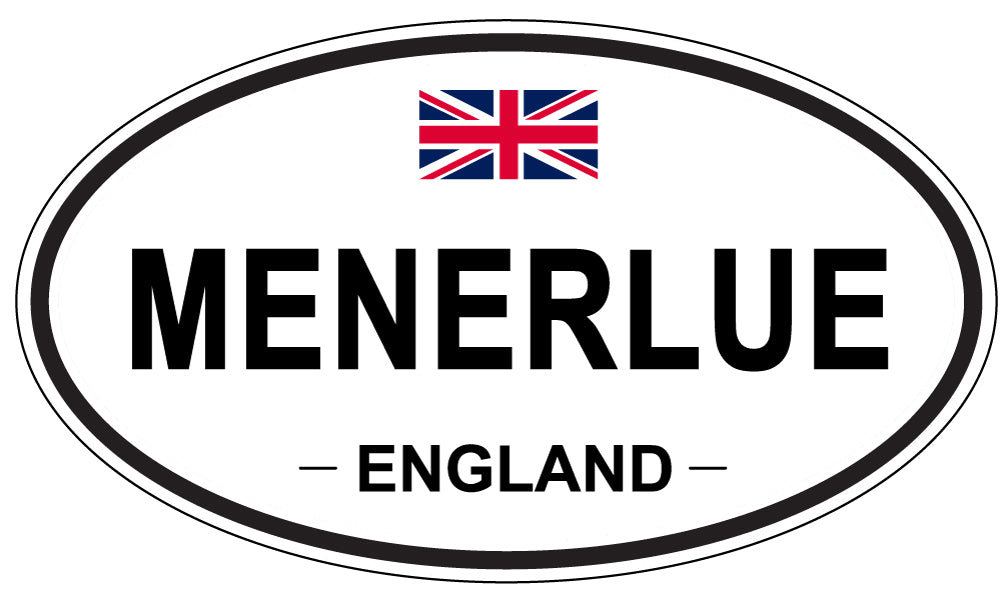 MENERLUE, England - Oval Magnet