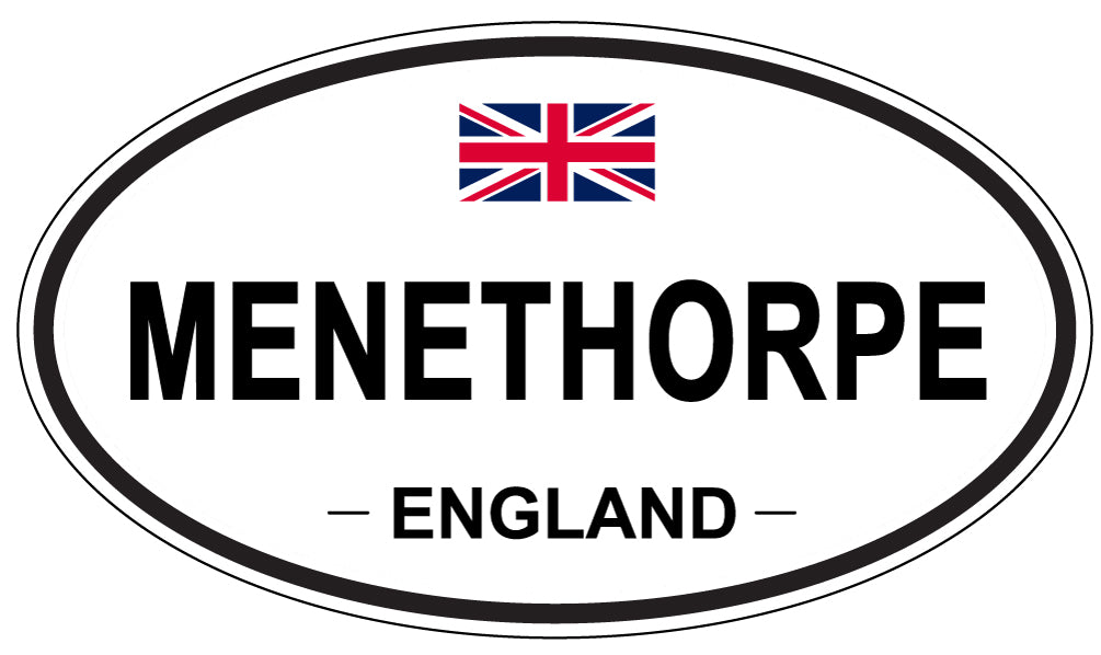 MENETHORPE, ENGLAND - Oval Sticker