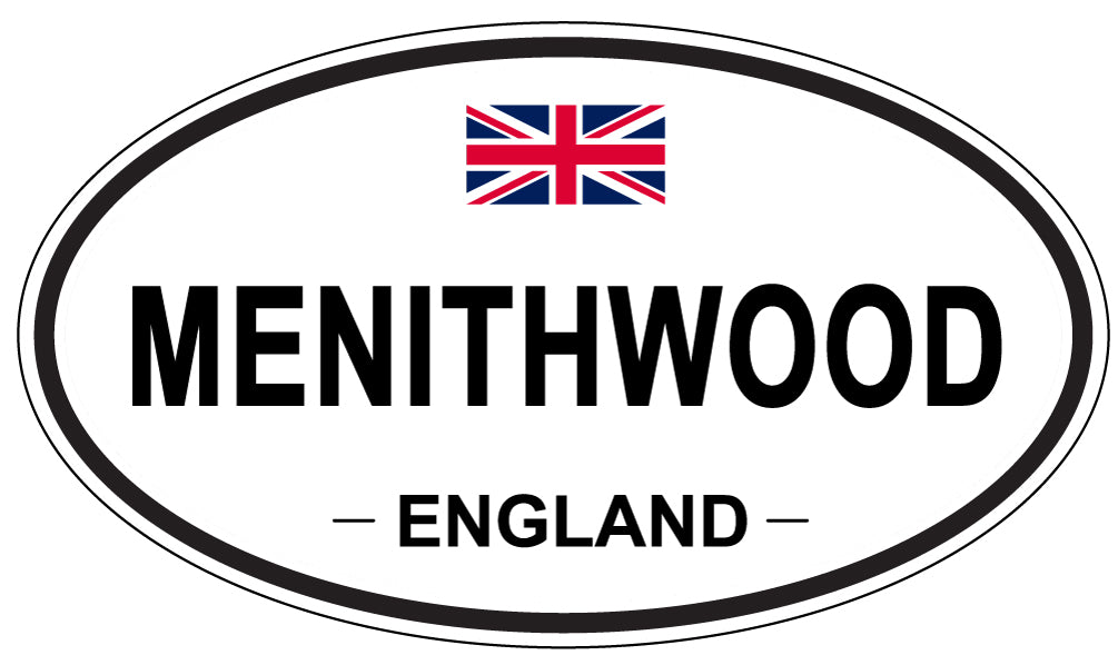 MENITHWOOD, ENGLAND - Oval Sticker